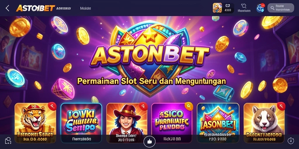 Tampilan gameplay ASTONBET dengan grafis slot yang menawan.