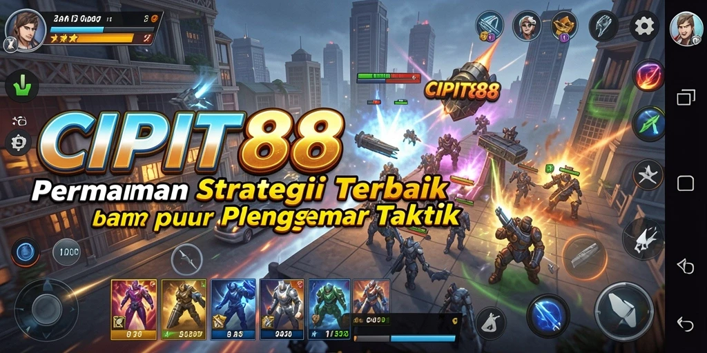 Tampilan screenshot gameplay <strong>CIPIT88</strong> yang menunjukkan pertempuran strategis yang intens.