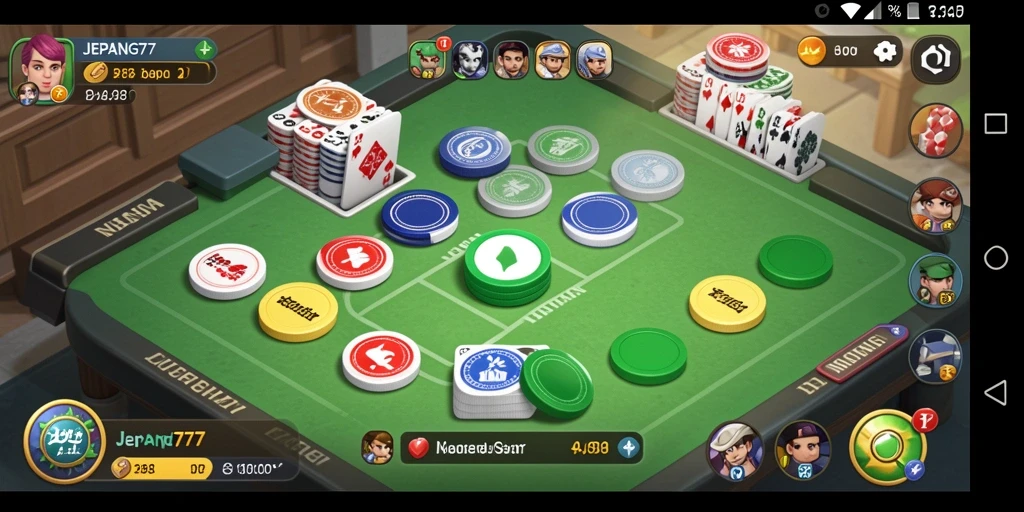 Screenshot gameplay <strong>JEPANG77</strong> menampilkan pertarungan seru dalam Gaple.