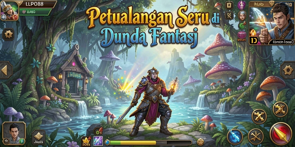 Tampilan gameplay seru di LPO88 dengan karakter dan dunia fantasi.