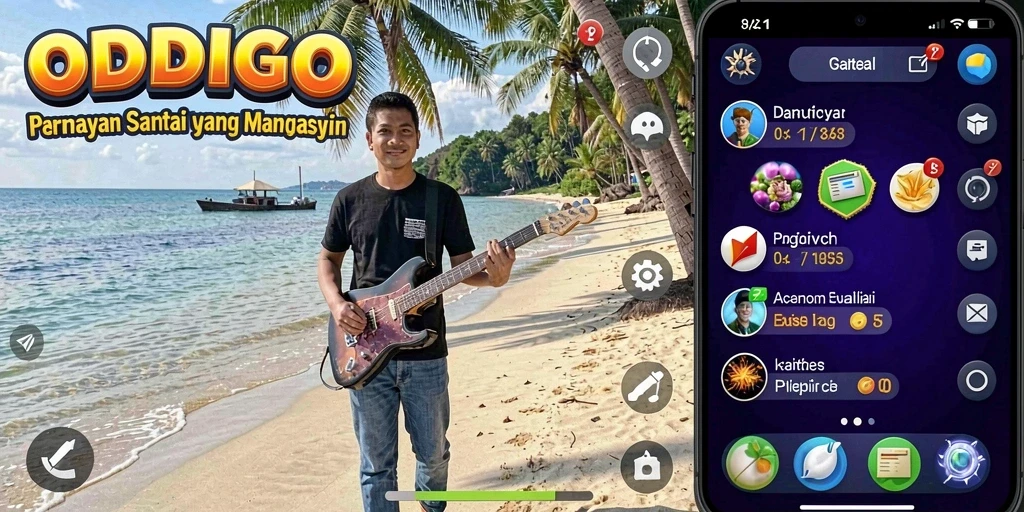 Tampilan gameplay ODDIGO yang ceria dan menyenangkan.
