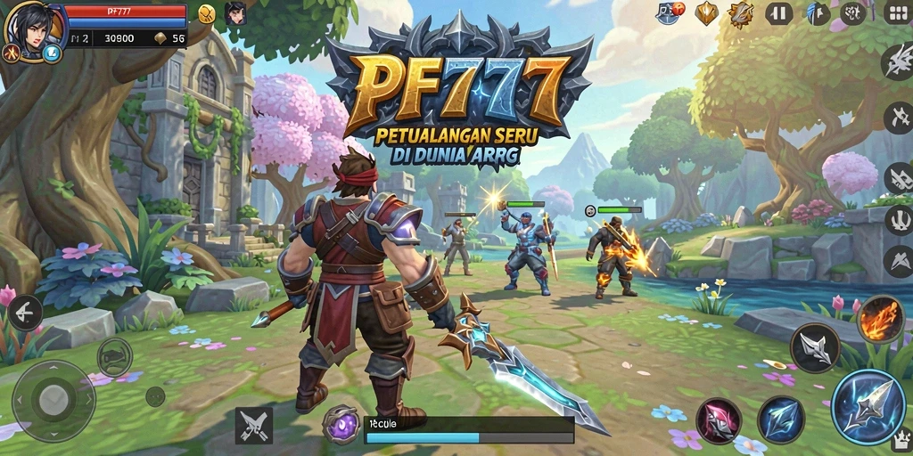 Tampilan gameplay seru dari PF777, menjelajahi dunia ARPG yang menantang.