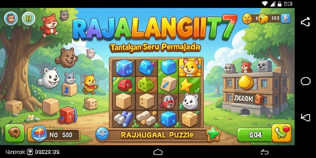 Tampilan gameplay puzzle yang menantang dan menarik.