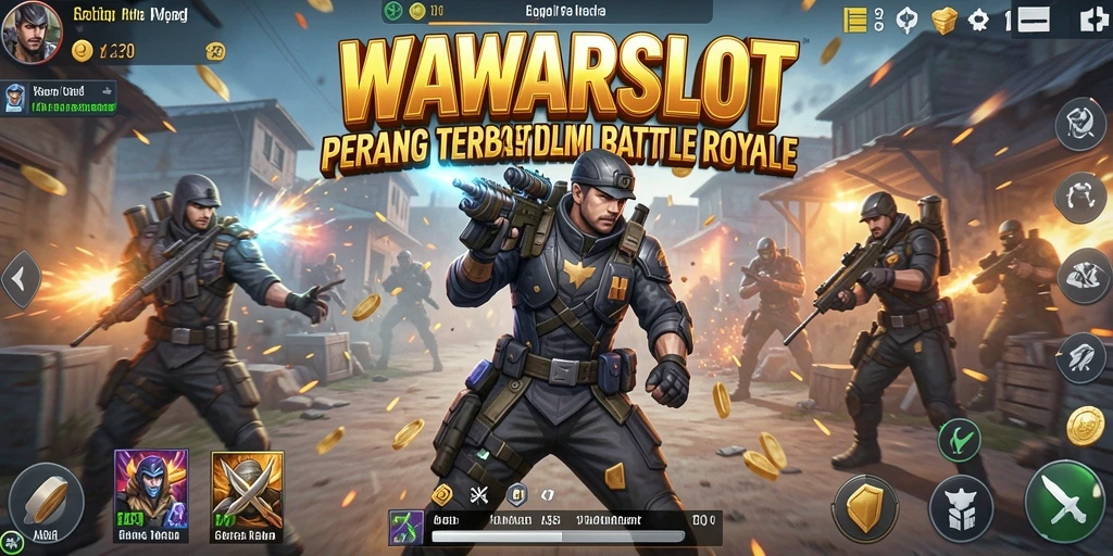 Screenshot menampilkan gameplay seru Battle Royale WAWARSLOT.